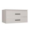 MINI Wastafelmeubel NEL 80 – Kasjmier beige – 2 laden – hangend – met wastafel