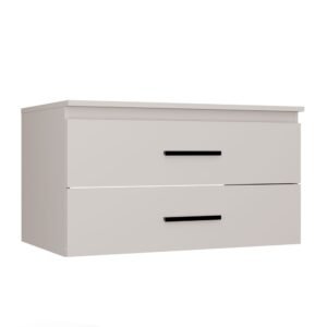 Wastafelmeubel NEL 80 – Kasjmier beige – 2 laden – hangend – met wastafel