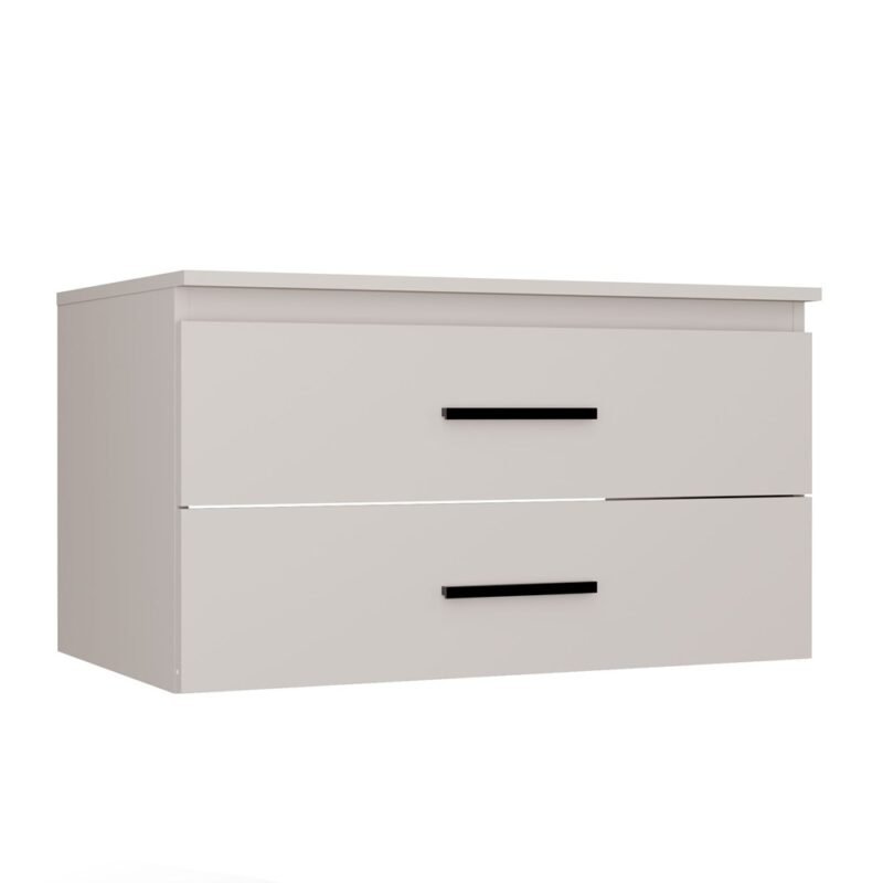 Wastafelmeubel NEL 80 – Kasjmier beige – 2 laden – hangend – met wastafel