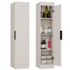 MINIATURA Badkamerkast TERRA 1D – Kasjmier beige – 4 planken – hangend