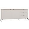 MINIATURA Dressoir CORDOBA 2D3S – Castello eiken / Kasjmier beige – 3 laden – soft-close