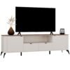 MINIATURKA TV-meubel CORDOBA 2D2S – Castello eiken / Kasjmier beige – 2 laden