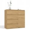 MINIATURKA Dressoir 1D5S – Artisan eiken – 5 laden – 1 deur