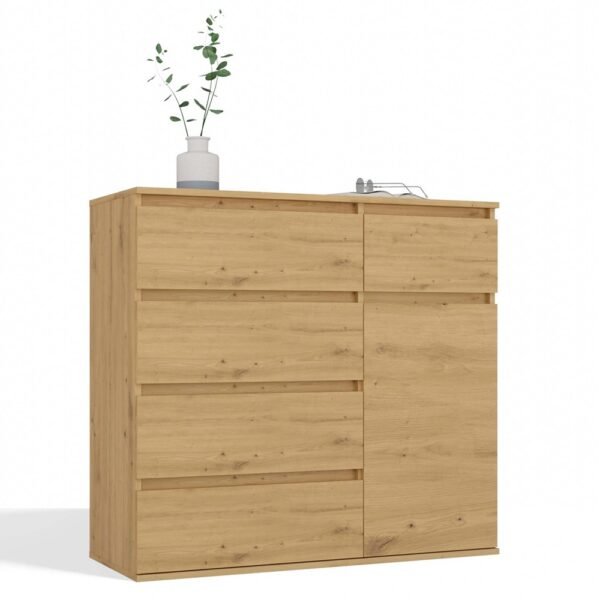 Dressoir 1D5S – Artisan eiken – 5 laden – 1 deur