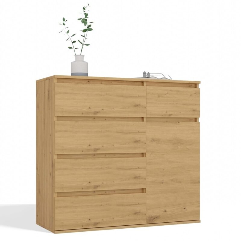 MINIATURKA Dressoir 1D5S – Artisan eiken – 5 laden – 1 deur