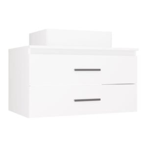 MINIATURKA Wastafelmeubel NEL 80 – 80 × 50 × 58,5 cm – 2 laden – hangend – met wastafel