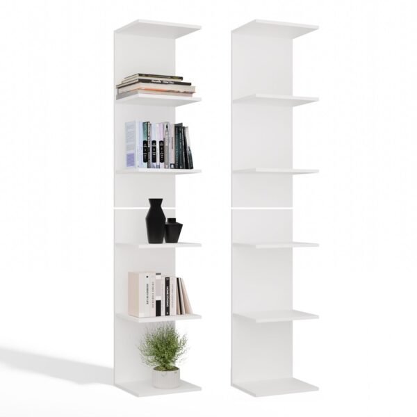Rek 6P – 180 cm – Wit – 6 planken
