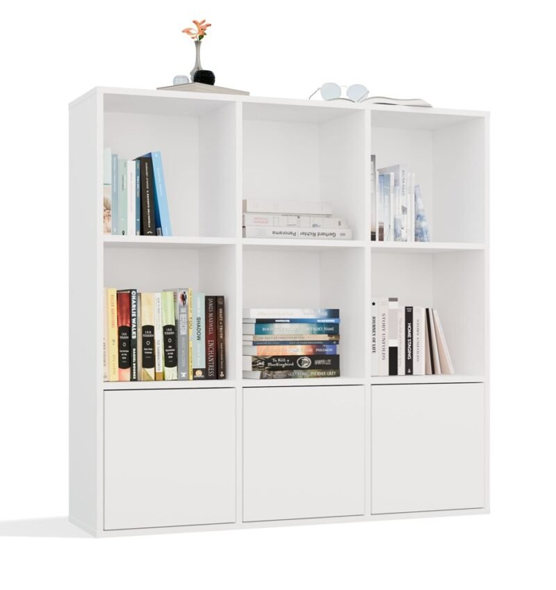 MINIATURKA Rek MALAX 3x3 H – 110 × 110 cm – Wit – 3 deuren