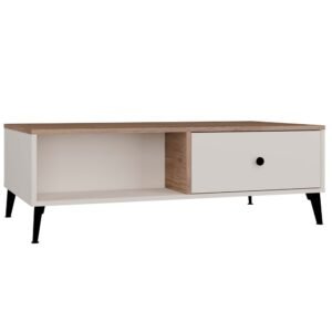 Tafel awa POINT 2S 110 – Castello eiken / Kasjmier beige – 2 laden