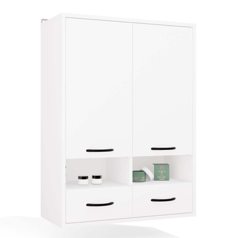 MINIATURKA Badkamerkast NINA W2D2P2S – 2 laden – 2 deuren – 8 planken – hangend
