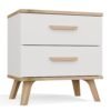 Nachtkastje OLYMPO 2S – Artisan eiken / Wit – 2 laden