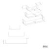 MOBI3PWYMIARY Wandplank MOBI 3P Komplet 3x – hangend