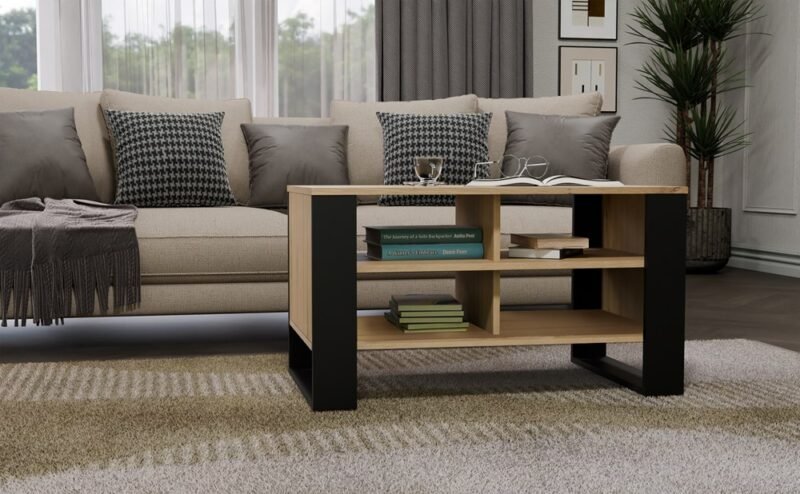 MODERN4P1 Tafel Modern 4P – Artisan eiken / Zwart