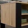MODERN4P2 Tafel Modern 4P – Artisan eiken / Zwart