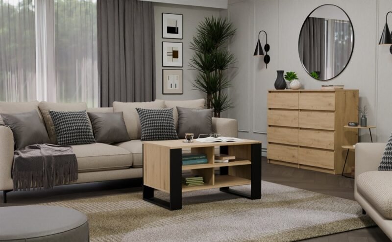 MODERN4P5 Tafel Modern 4P – Artisan eiken / Zwart