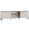 TV-meubel POINT 2D – Castello eiken / Kasjmier beige – 2 deuren