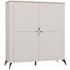 Miniaturka Dressoir CORDOBA 4D – Castello eiken / Kasjmier beige – 4 deuren – 8 planken