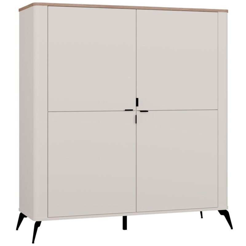 Miniaturka Dressoir CORDOBA 4D – Castello eiken / Kasjmier beige – 4 deuren – 8 planken
