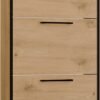 Miniaturka Schoenenkast Paula – Artisan eiken / Zwart – 3 deuren