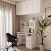 Bureau PORTO – Mat wit / Wit – rechts – met opzetstuk