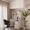 Bureau PORTO – Mat wit / Wit – rechts – met opzetstuk