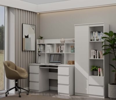 NADSTAWKADOBIURKA130CM8 Rek 130 – 130 cm – Wit