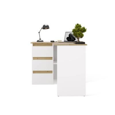 NICEAL5 Bureau NICEA – Wit / Artisan eiken – links