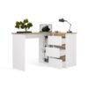 Bureau NICEA – Wit / Artisan eiken – rechts