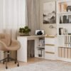 Bureau NICEA – Wit / Artisan eiken – rechts