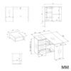 NICEA_LWYMIARYPPPP Bureau NICEA – Wit / Artisan eiken – links