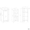 Badkamerkast NINA 1D – 1 deur – 3 planken