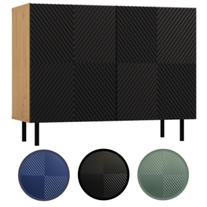 Dressoir KAMA 2D – Zwart / Artisan eiken