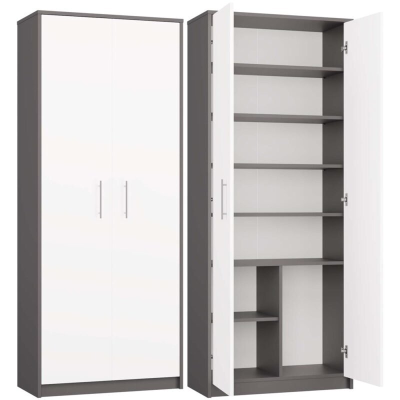 OLIV_2D_ANT_BIEL_KPL_Miniaturka Rek Oliv 2D – Antraciet / Wit