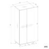 OLYMPO2DWYMIARYcz2 Kledingkast Ubraniowa OLYMPO 2D – 80 cm – Artisan eiken / Wit – 2 deuren