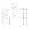 Wasmachinekast POLA MULTI – Artisan eiken / Antraciet – met opbergruimte
