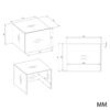 Wasmachinekast POLA – 64 cm