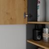Wasmachinekast POLA MULTI – Artisan eiken / Antraciet – met opbergruimte