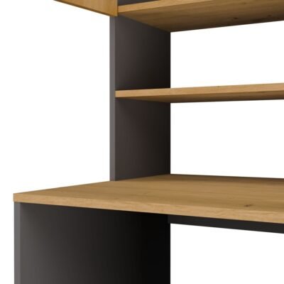 Wasmachinekast POLA MULTI – Artisan eiken / Antraciet – met opbergruimte