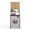 Wasmachinekast POLA MULTI – Artisan eiken / Antraciet – met opbergruimte