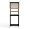 Wasmachinekast POLA MULTI – Artisan eiken / Antraciet – met opbergruimte