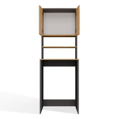 Wasmachinekast POLA MULTI – Artisan eiken / Antraciet – met opbergruimte