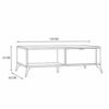 Tafel awa CORDOBA – Kasjmier beige – 2 laden – 2 planken