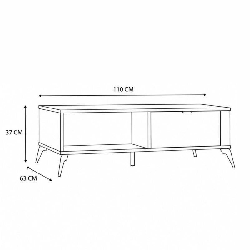 Tafel awa CORDOBA – Kasjmier beige – 2 laden – 2 planken
