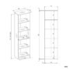 Rek R50 – Artisan eiken / Zwart – 5 planken