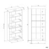 R80Wymiary Rek R80 – Artisan eiken / Zwart – 5 planken