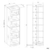 RIMINIRegalWymiary Rek RIMINI – 50 cm – 7 planken