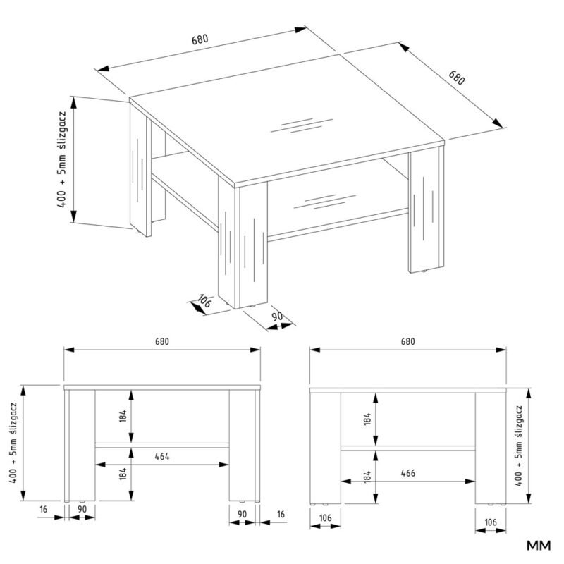 Tafel SQUARE – Wit