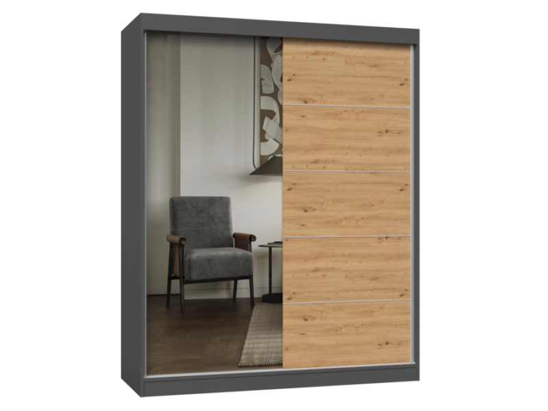 Kledingkast IGA 160 A/C – met spiegel