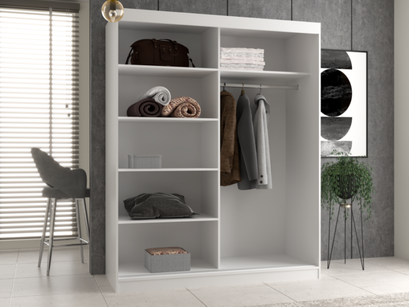 Kledingkast IGA 160 A/B – met spiegel