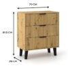 Scandi3sWymiary Dressoir Scandi 3S SLIM – Artisan eiken